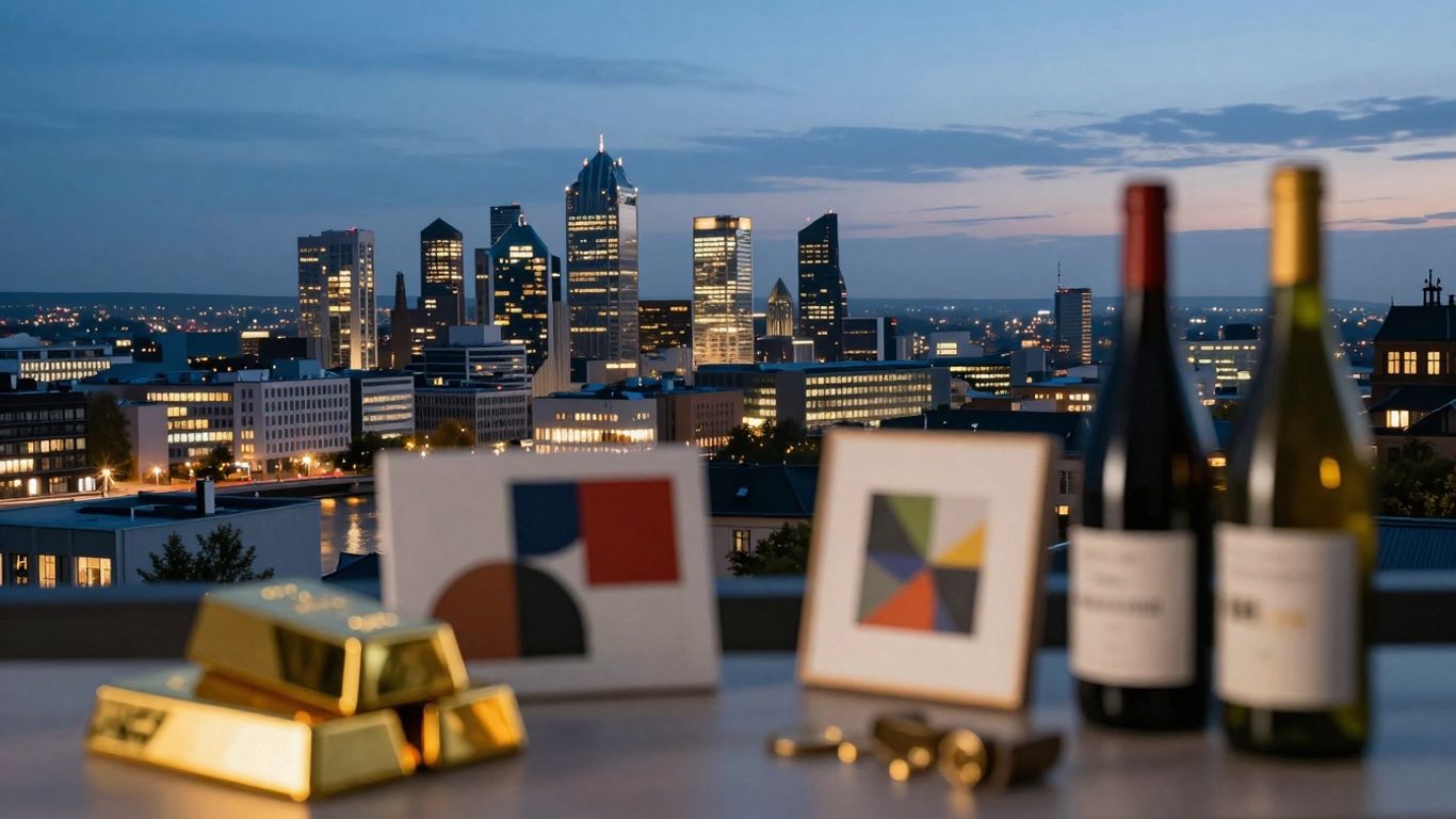 German cityscape with luxury investment assets.