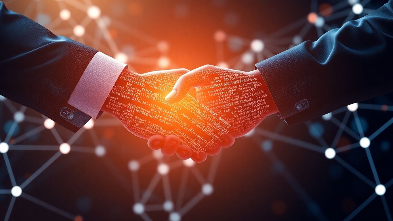 Digital smart contract handshake on blockchain network