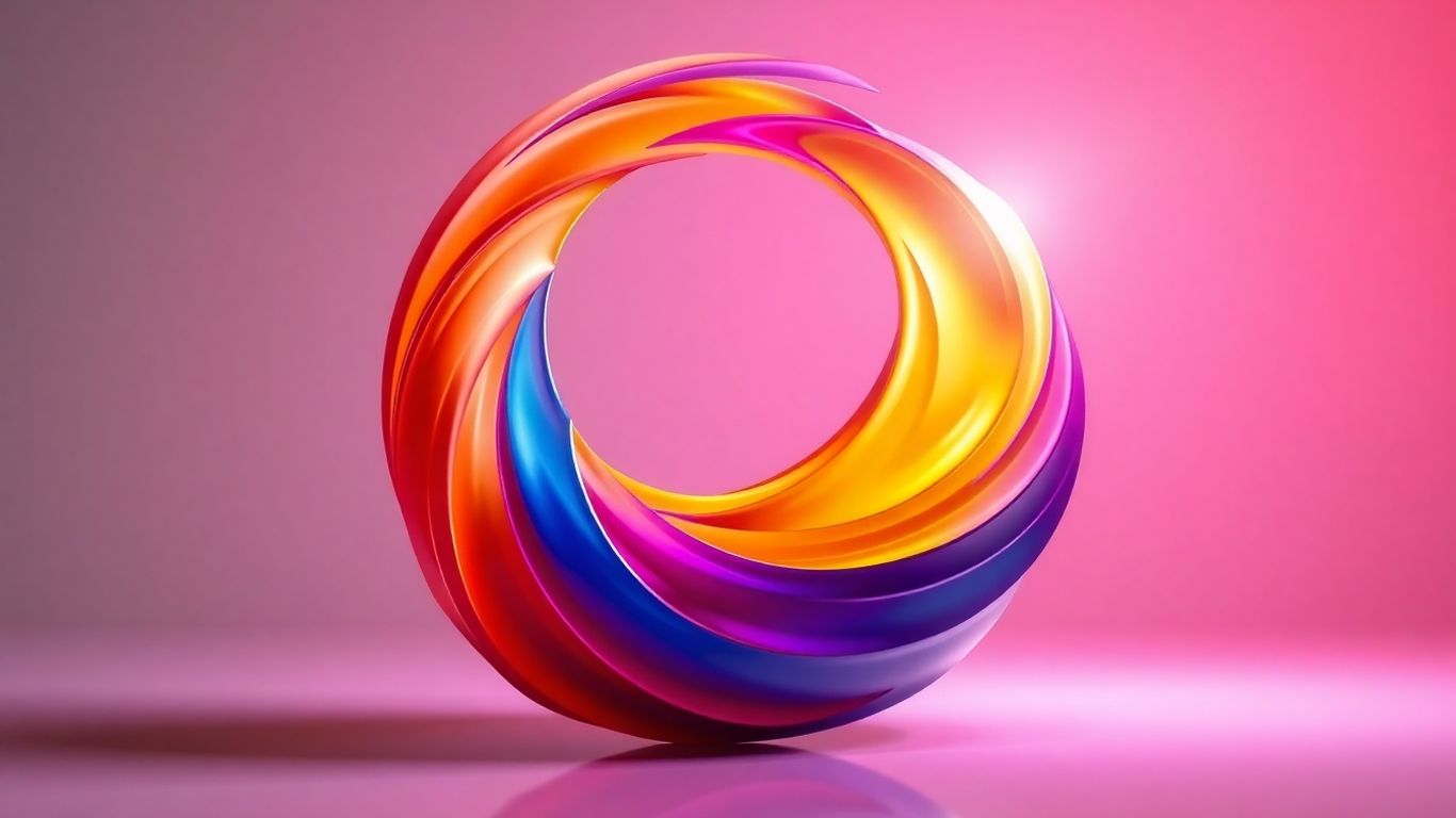 Abstract colorful swirl logo for creative market brand