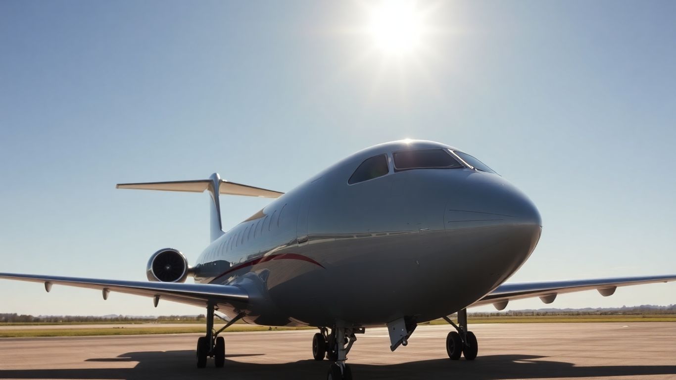 Airbus private jet on tarmac