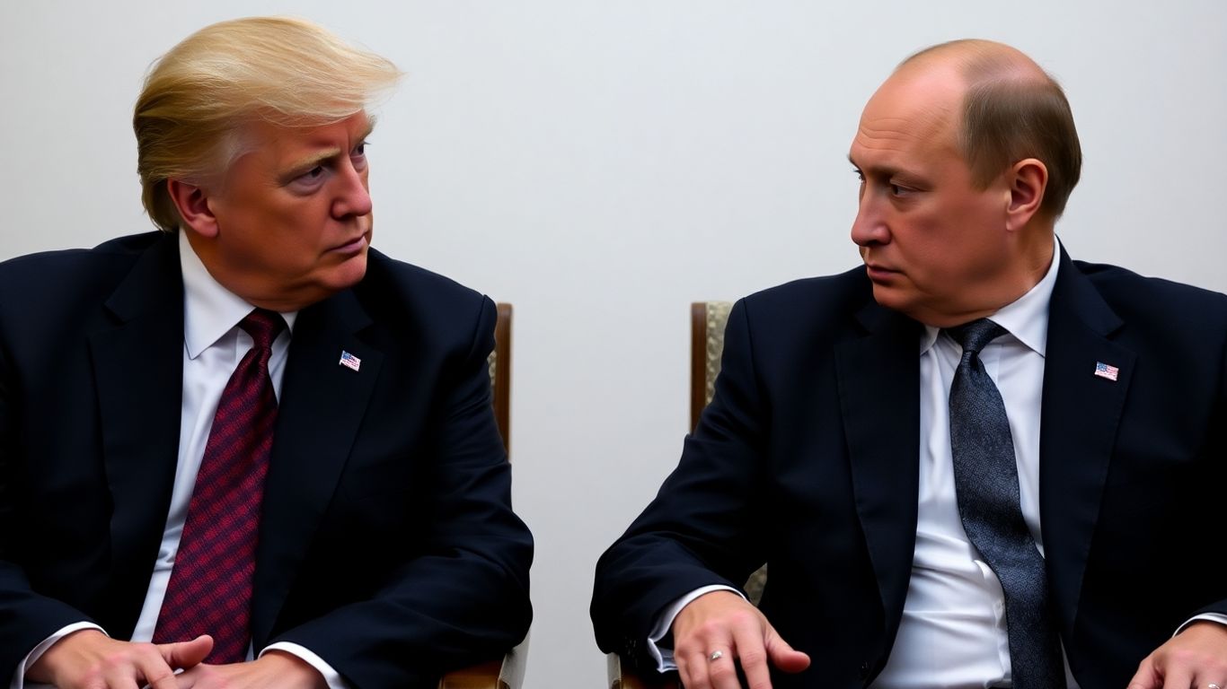 Trump and Putin in a private discussion.