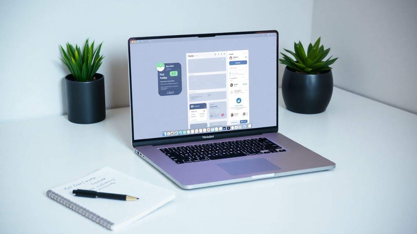 Airbnb design mockup process on a laptop screen.