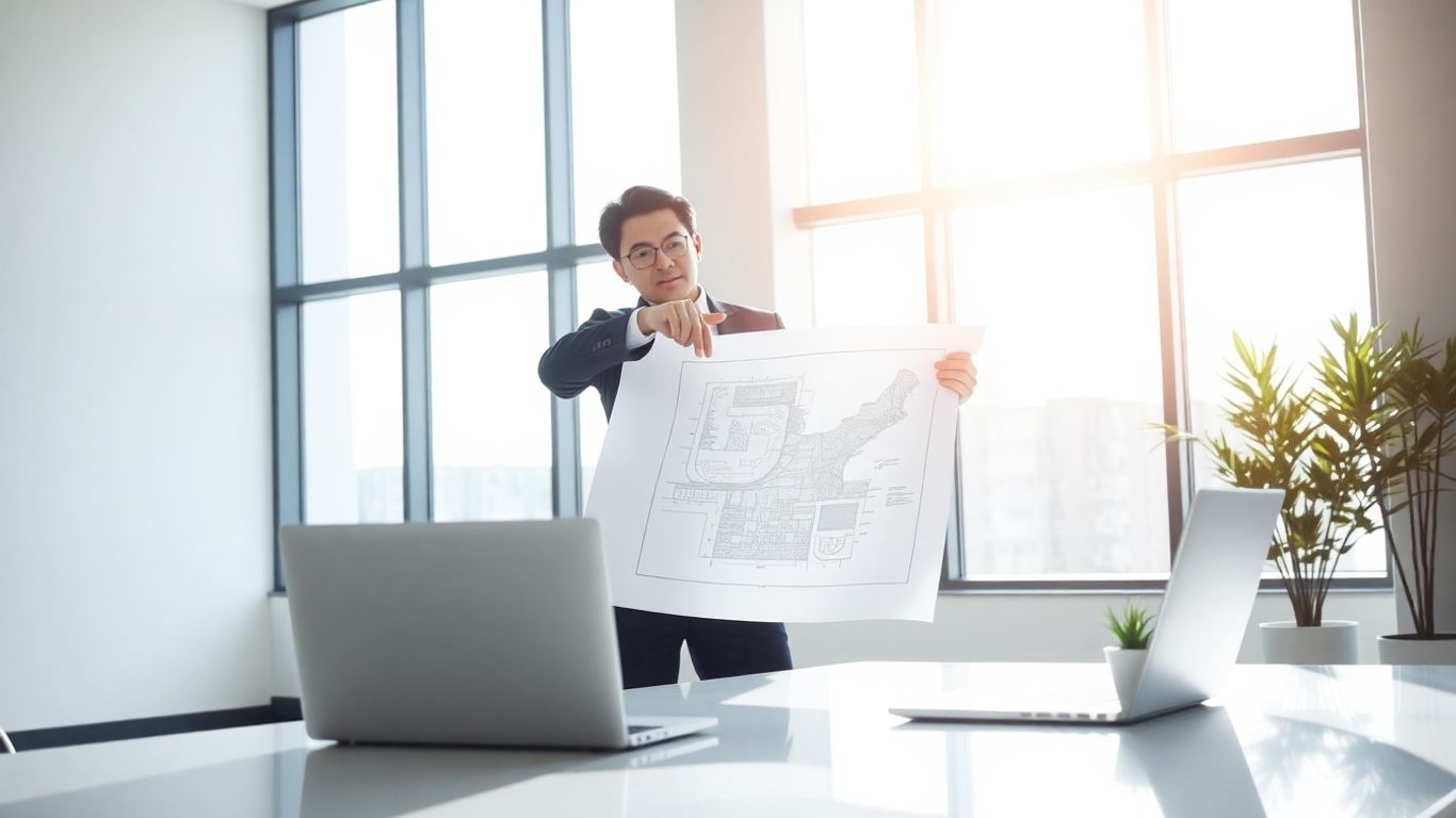 Real estate broker planning career growth