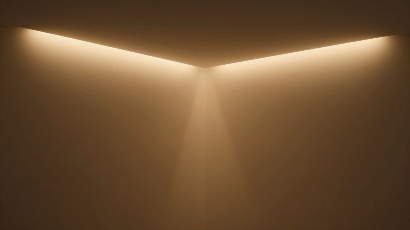 Indirekte Wandbeleuchtung mit warmem LED-Licht