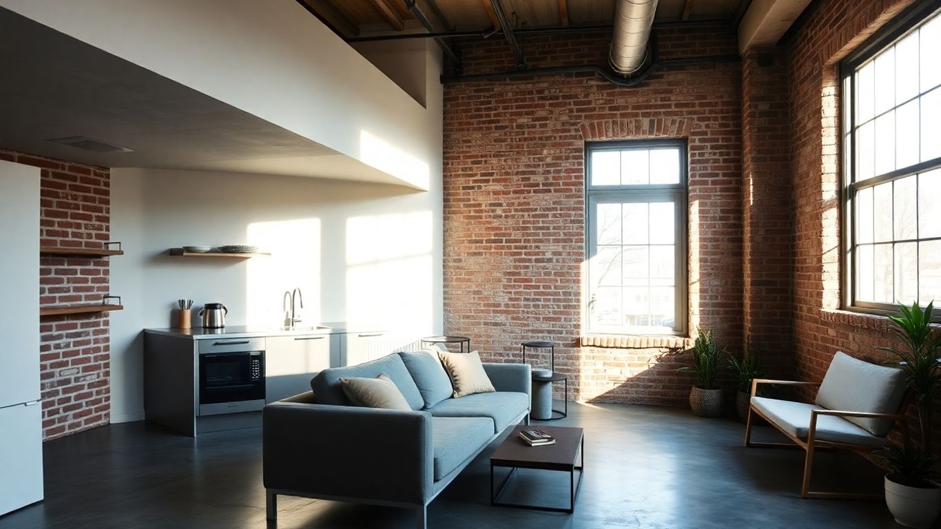 Mini-loft transformat dintr-un garaj vechi.