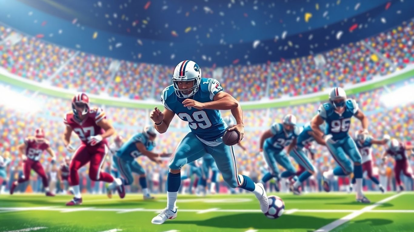 NFL players in action during a game.