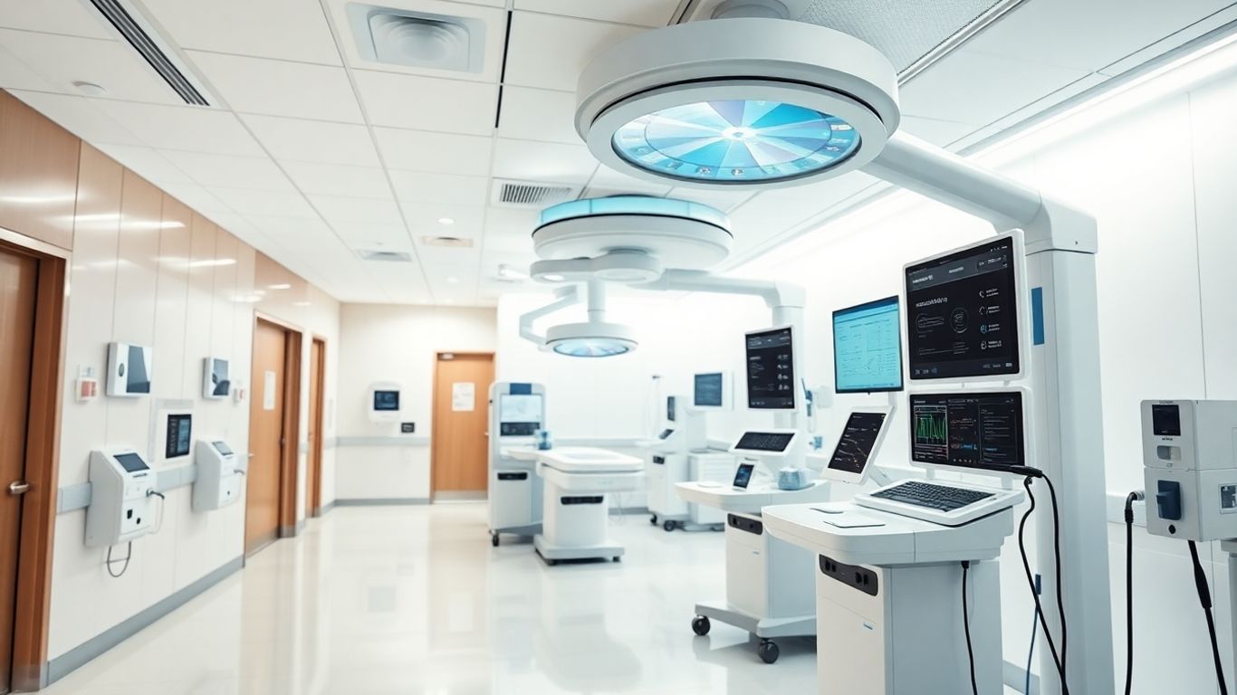 Modern Australian hospital with advanced medical technology.