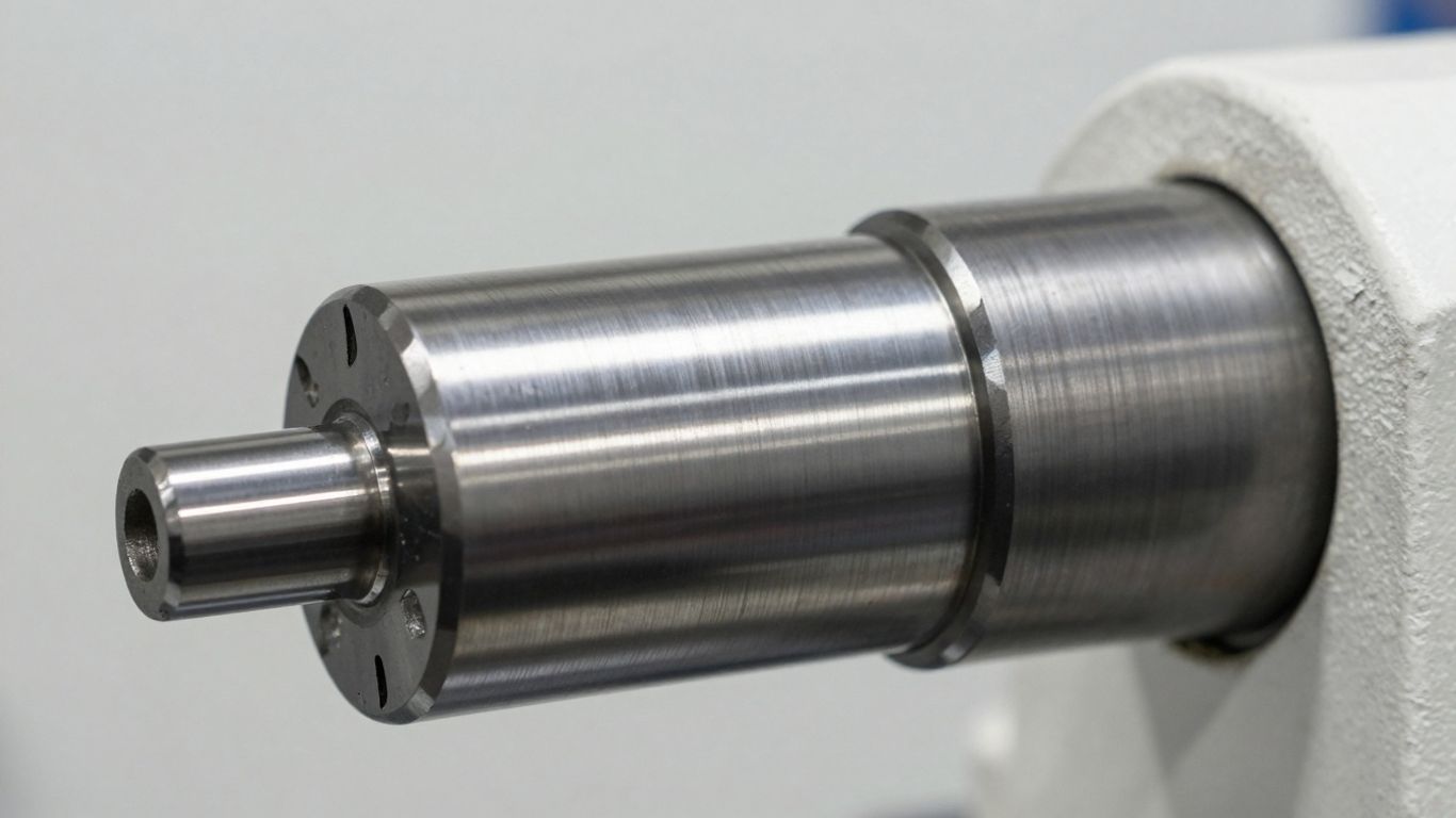 Cylindrical pilot fitting into machine spindle.