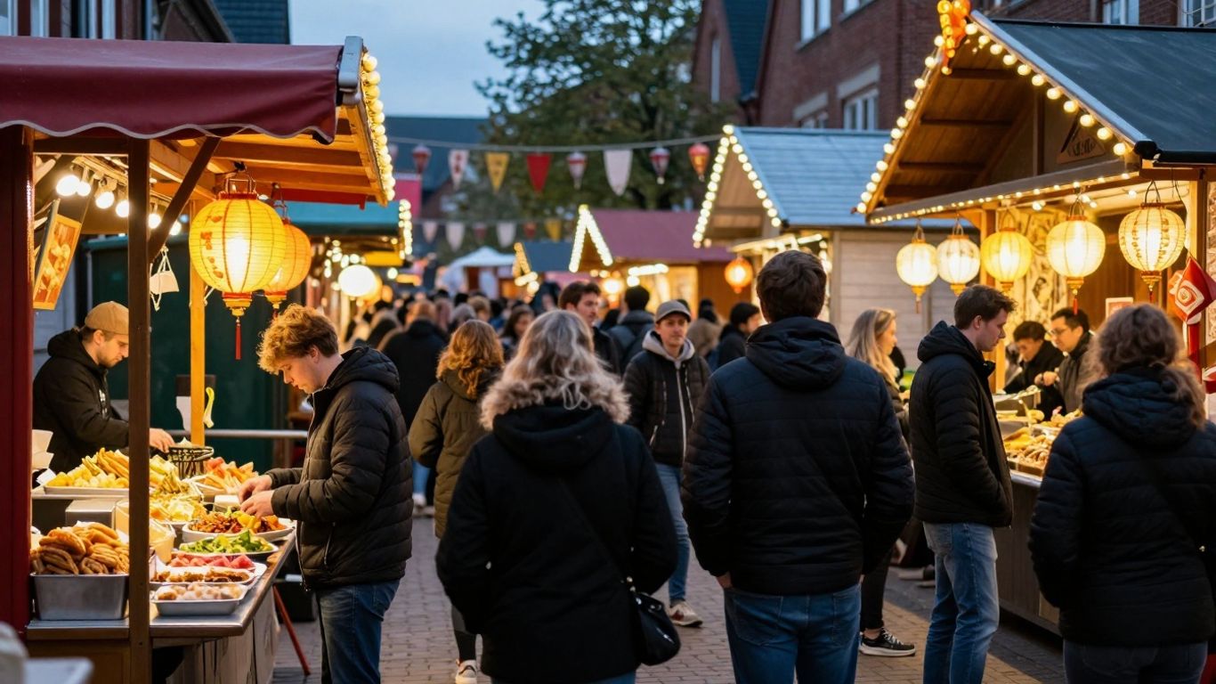 Drukte en culinaire kraampjes op de Gentse Feesten