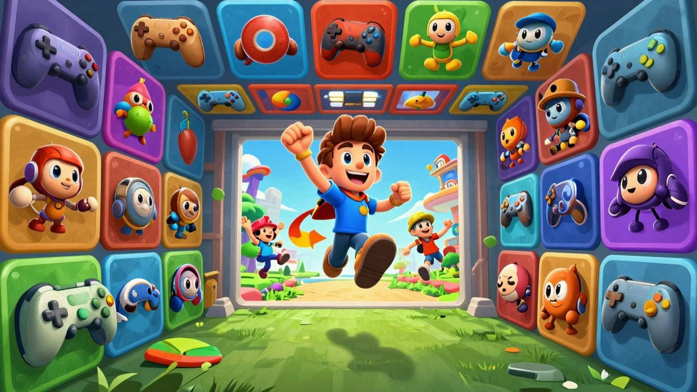 Diverse game icons and characters for free download.