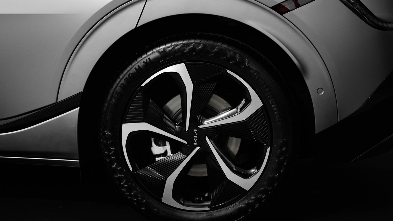 a close up of a car tire