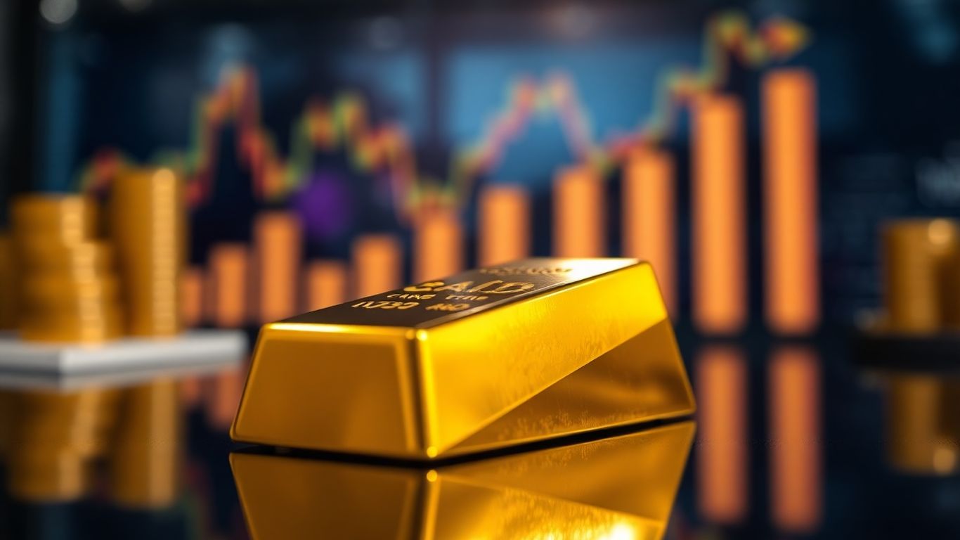 闪亮的金条，财务背景模糊。