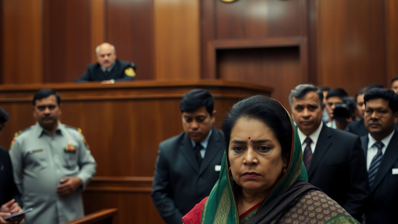 Bangladesh court sentencing former prime minister to death.