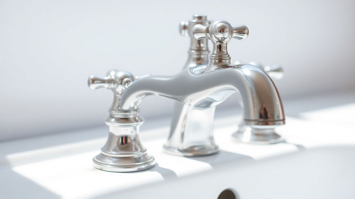 Classic ornate basin tap with chrome finish
