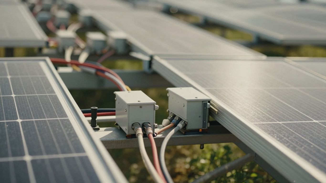 Solar panels connected in series and parallel