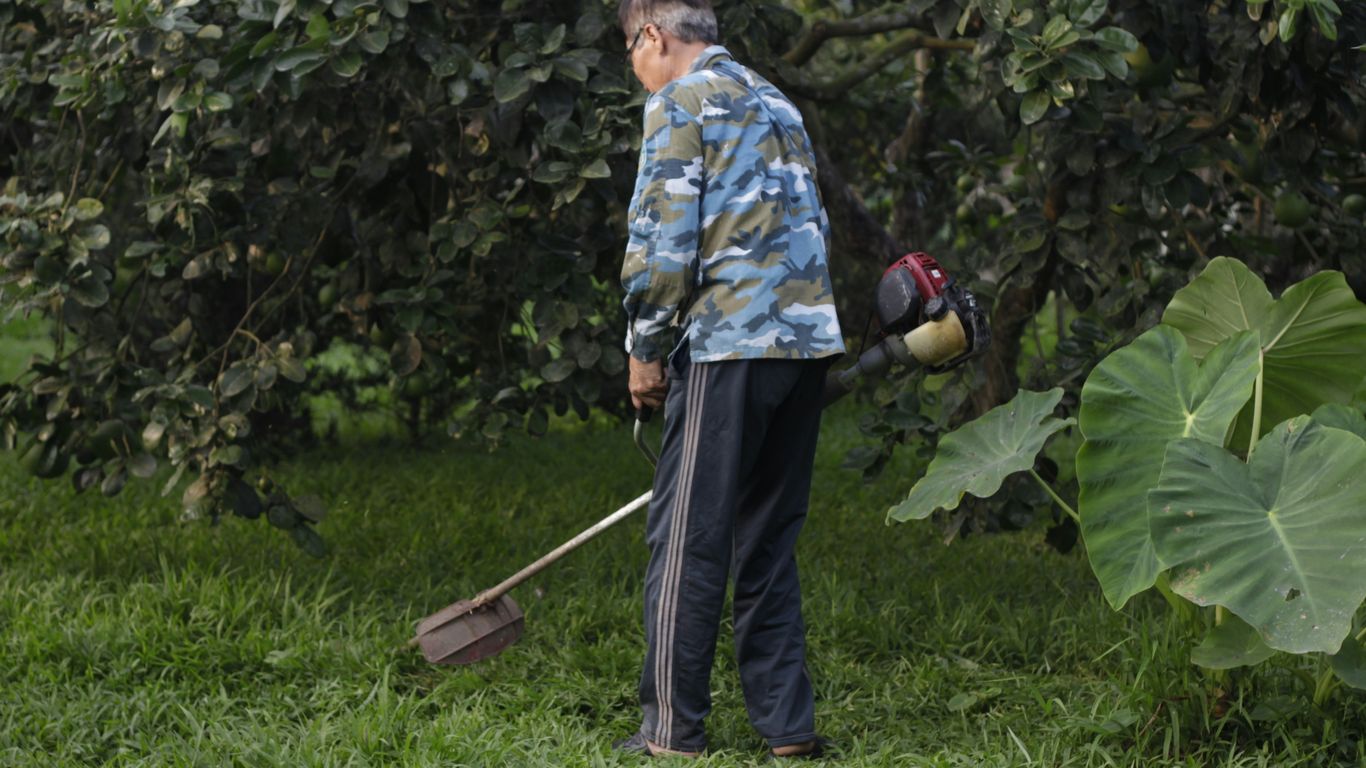 boy in blue and white floral long sleeve shirt and black pants holding stick standing on during