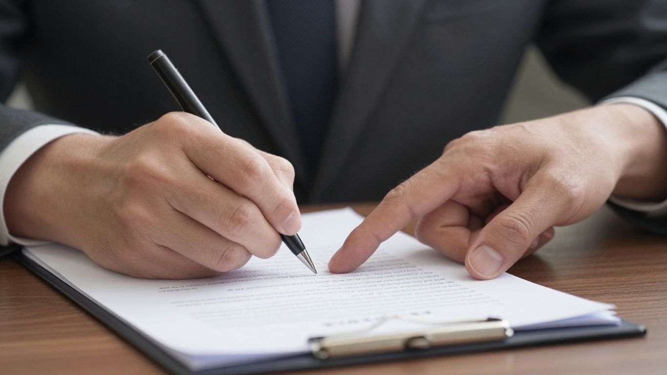 Signing a contract and shaking hands