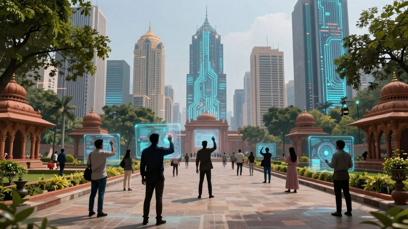 AI future in India with technology and people.