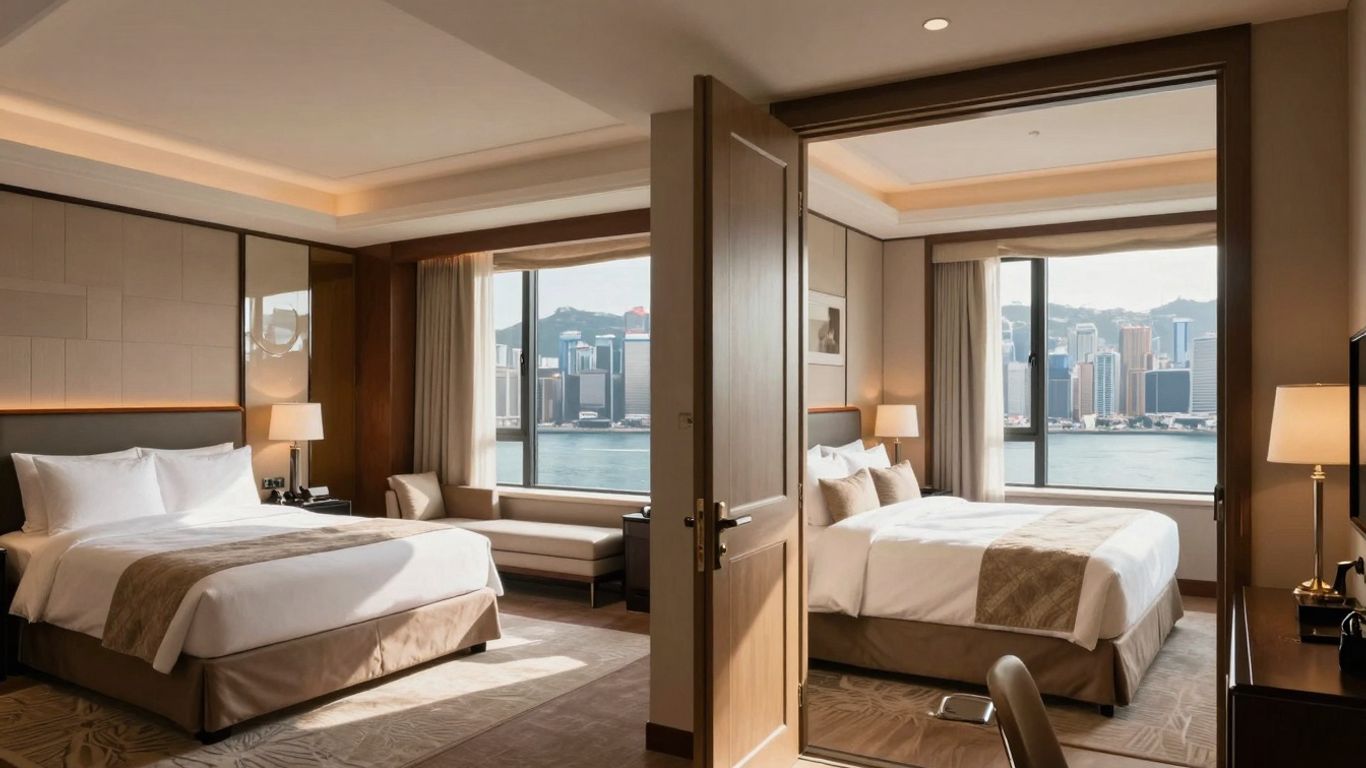 Connecting hotel rooms at Harbour Grand Hong Kong