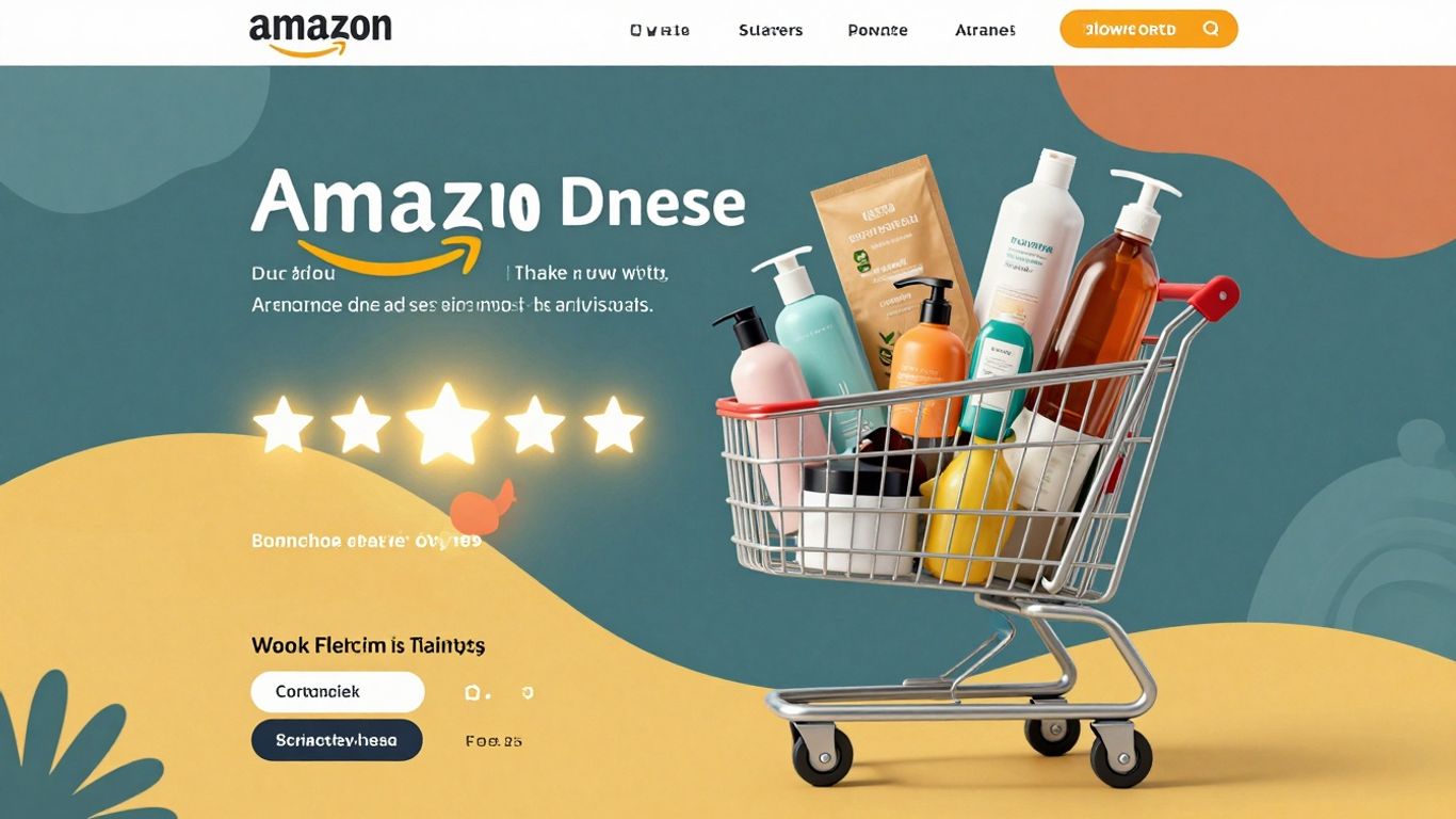 Amazon product page with enhanced brand content and shopping cart.