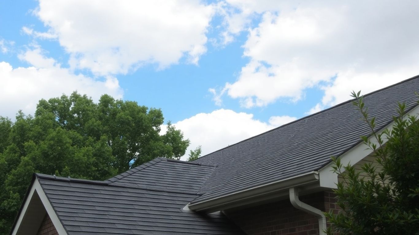 Orlando roof prepared for hurricane season, showing shingles and gutters.