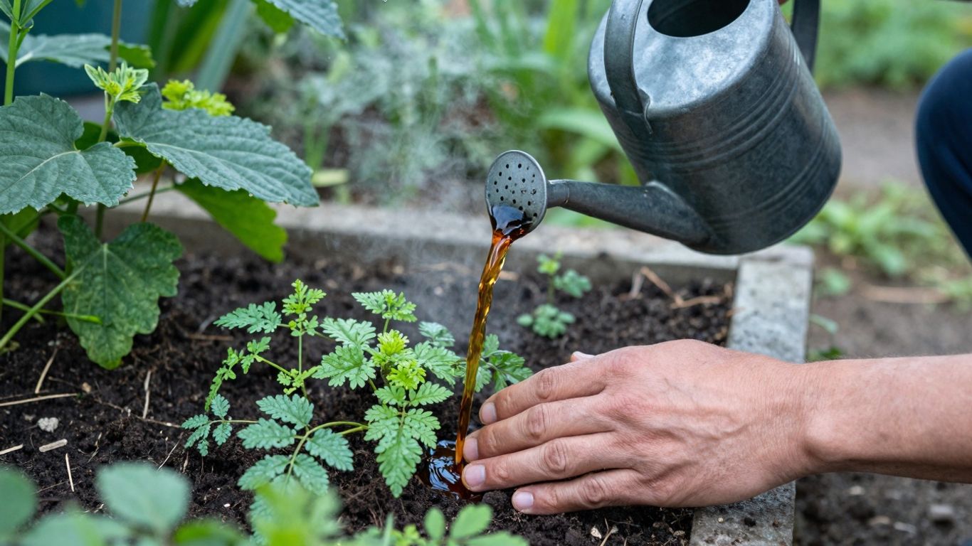 Grădinărit cu ceaiuri naturale pentru plante.