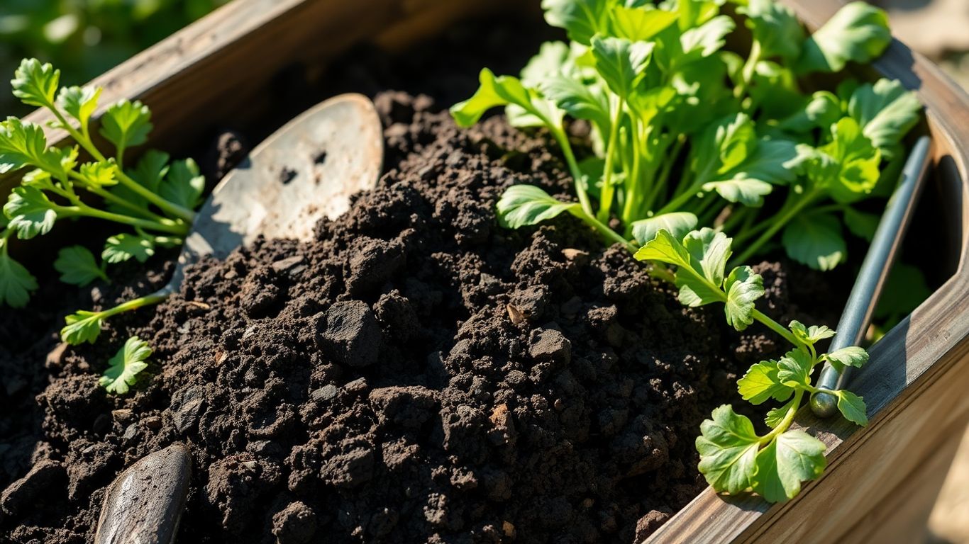 Urbane Kompostierung für nachhaltige Erde im Winter.