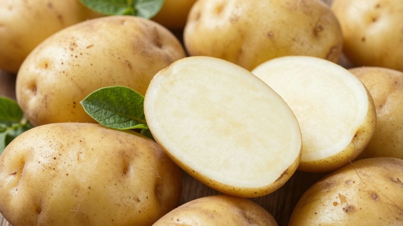 Biologische aardappelen, vers geoogst en klaar voor gebruik.