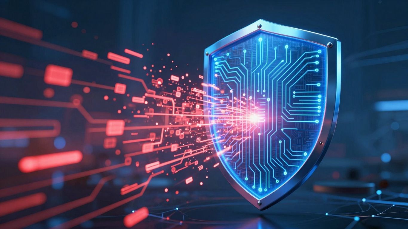 Digital shield protecting against data attacks.