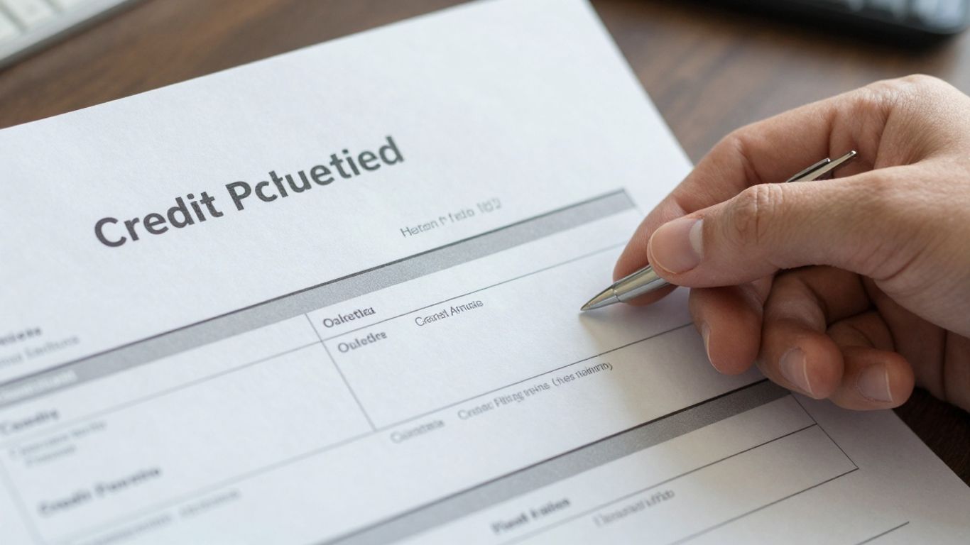 Credit report document in hand