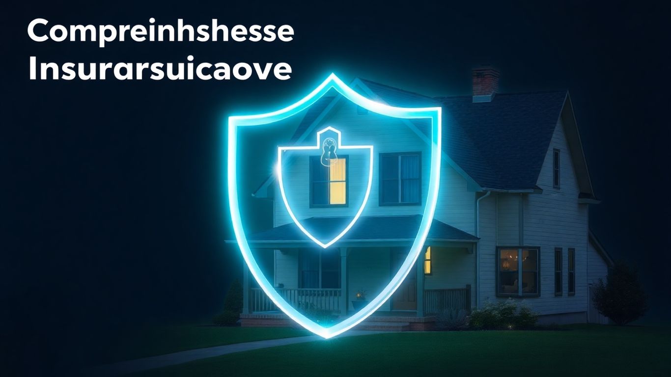 Casa protegida por un escudo de seguro