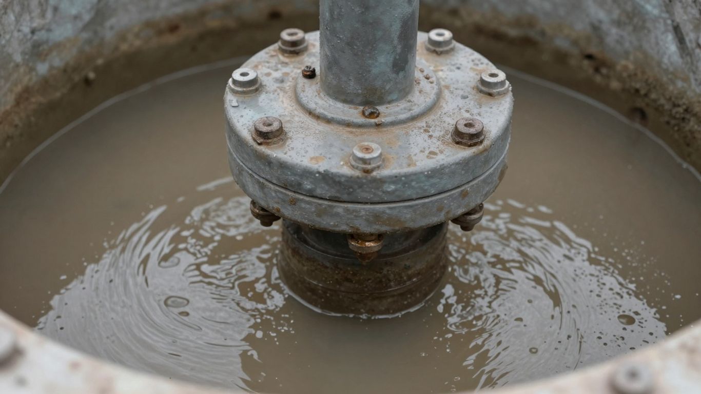 Well seal preventing muddy water from entering wellhead.