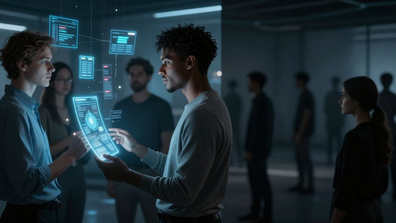 AI adoption and digital divide contrast.