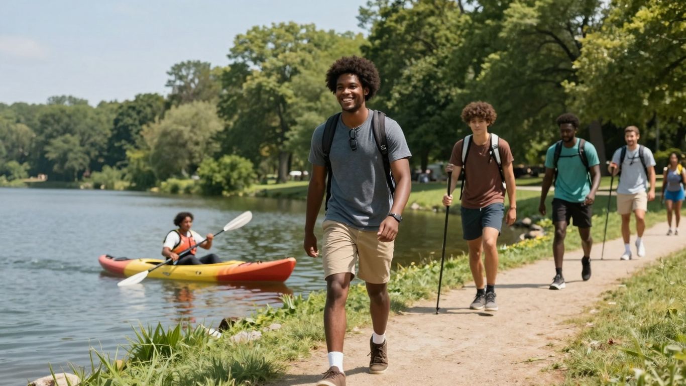 Studenci na zajęciach z turystyki i rekreacji na AWF.