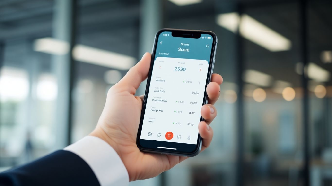 IELTS score on a smartphone screen