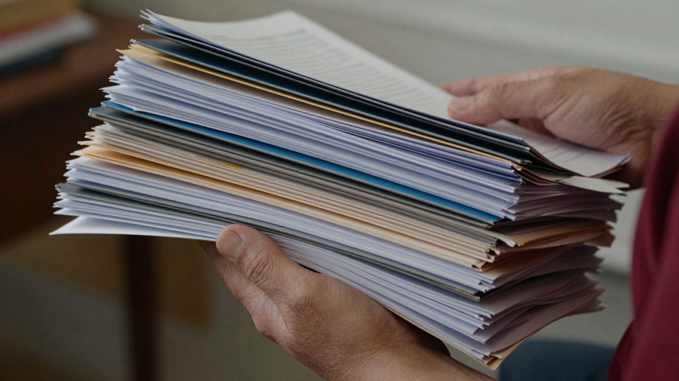 Hände halten Dokumente für Übersetzung