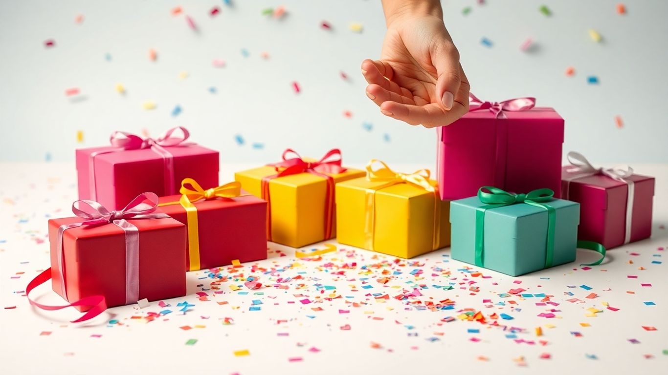 How to run social media giveaway. Social media giveaway prizes and confetti