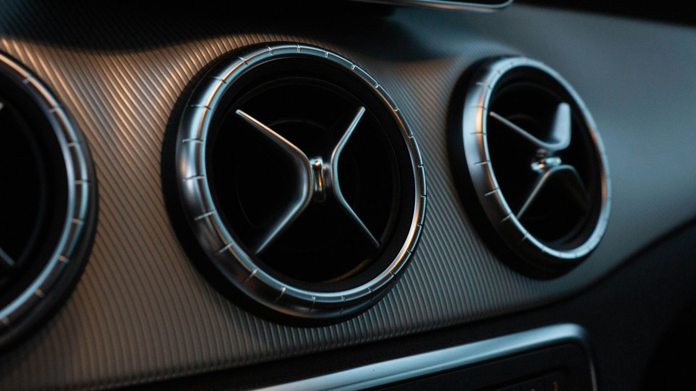 black vehicle air vent