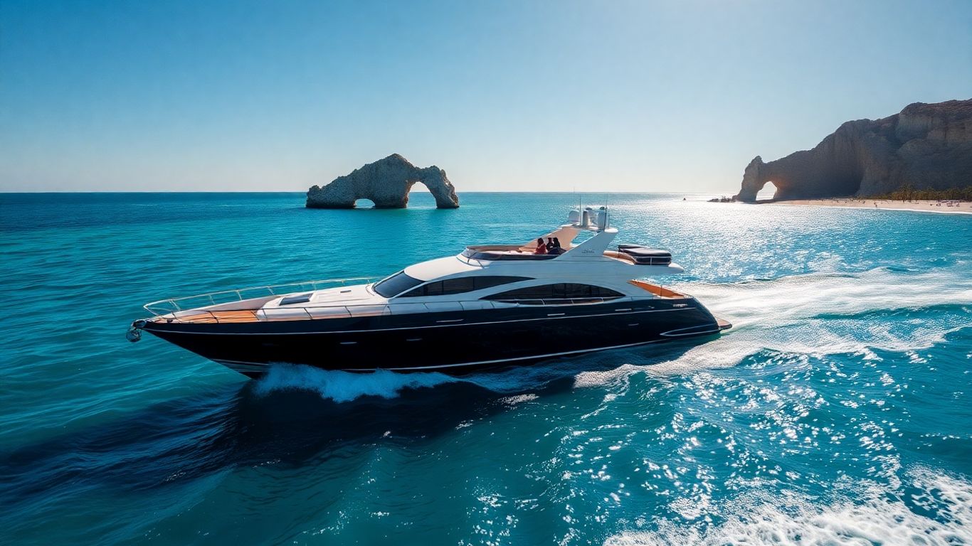 Luxury yacht sailing in Cabo with Arch