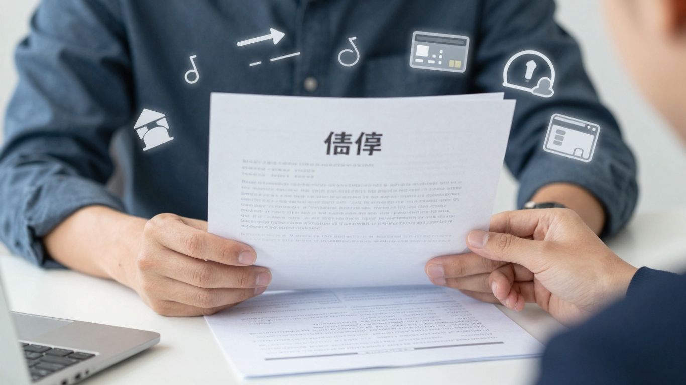 Persoană analizând documente financiare, gestionând datorii și credite.