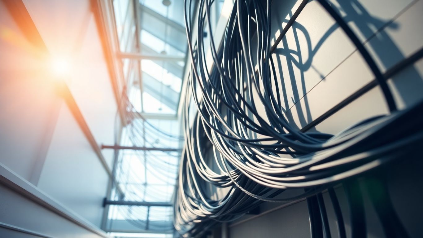 Energieeffiziente Verkabelung in einem modernen Gebäude