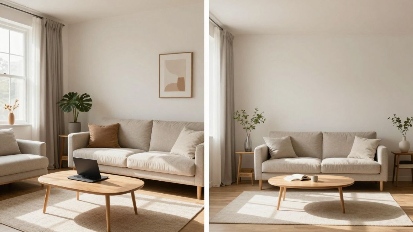 Airbnb setup cost comparison: cozy vs. minimalist room styles.