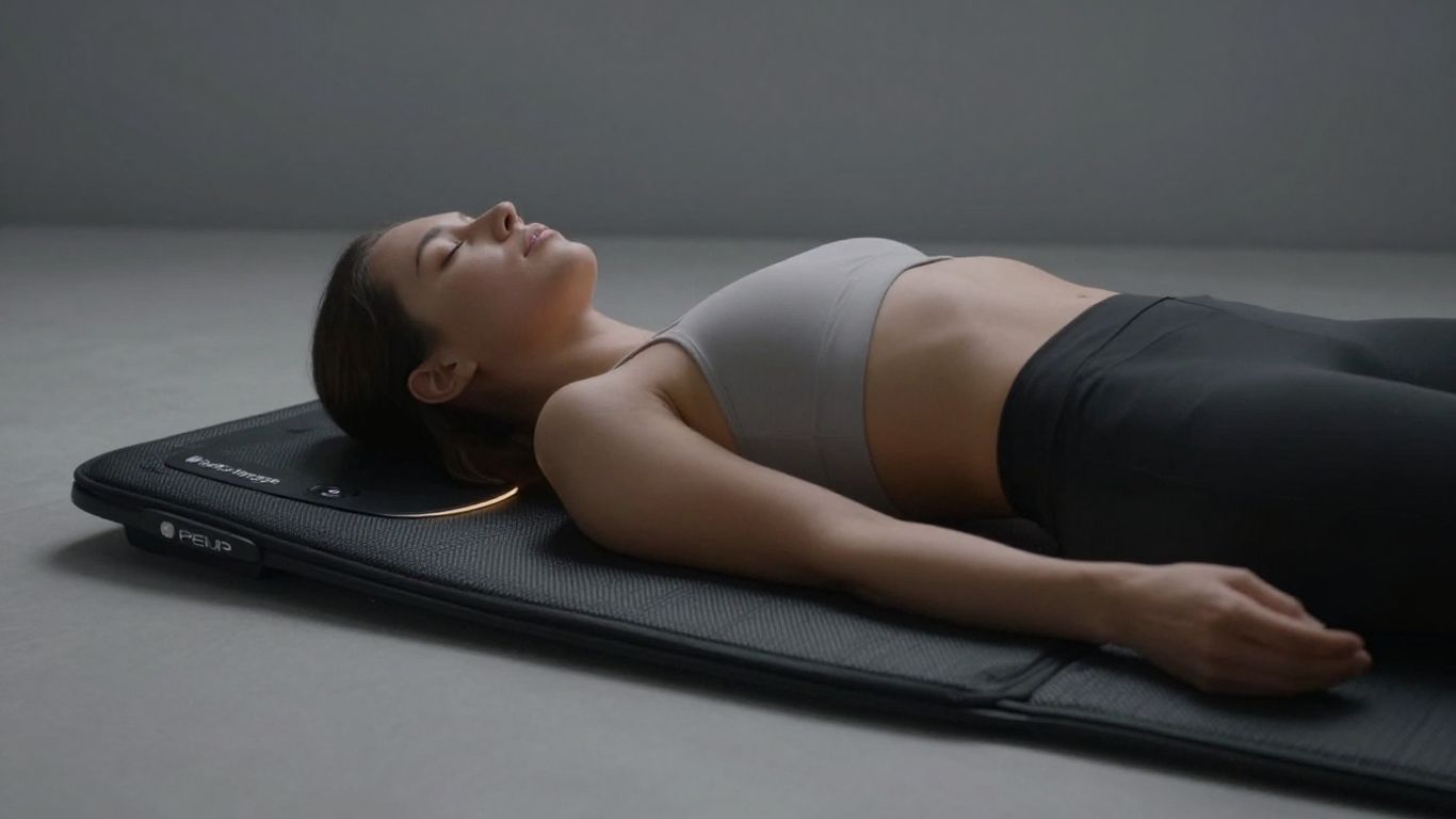 Person relaxing on Bon Charge PEMF mat.