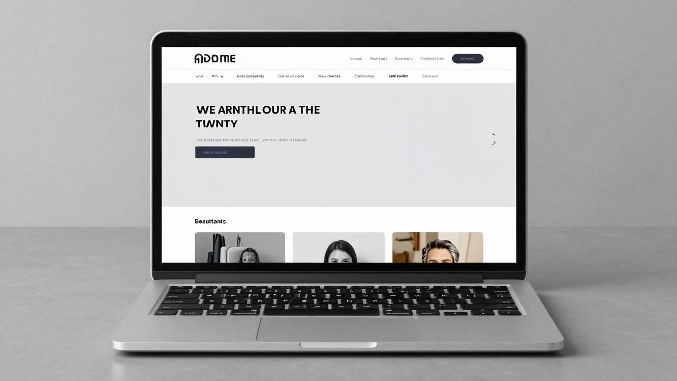 Minimalist website design with clear visual hierarchy.