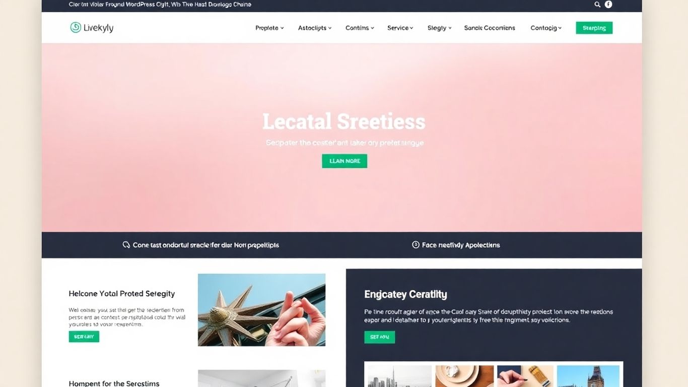 Screenshot of Brooklyn WordPress theme website design.