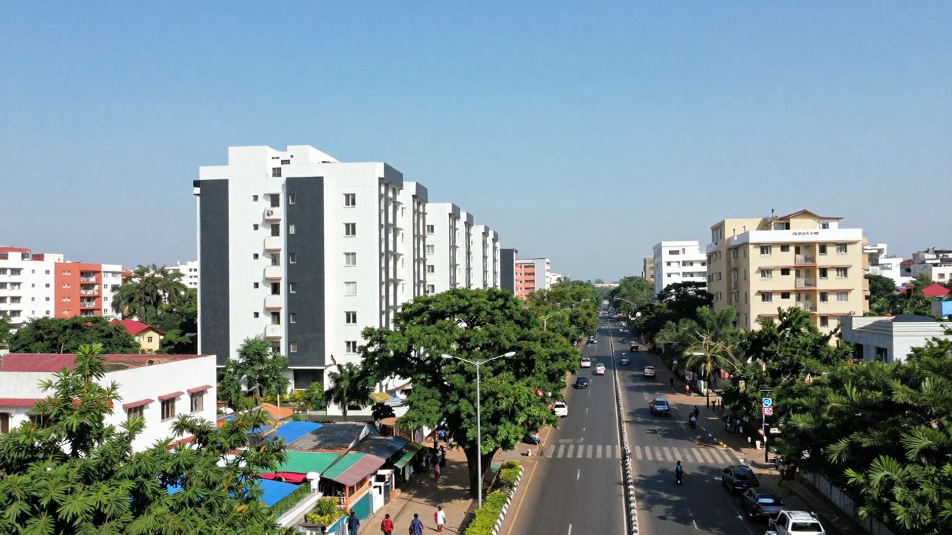Modern Buildings And Green Streets In Haware Dombivali East.