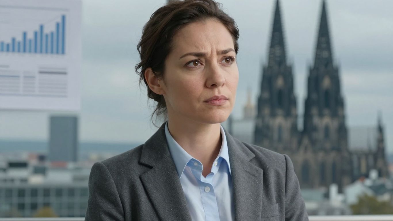 Unternehmer in Köln blickt nachdenklich in die Zukunft.