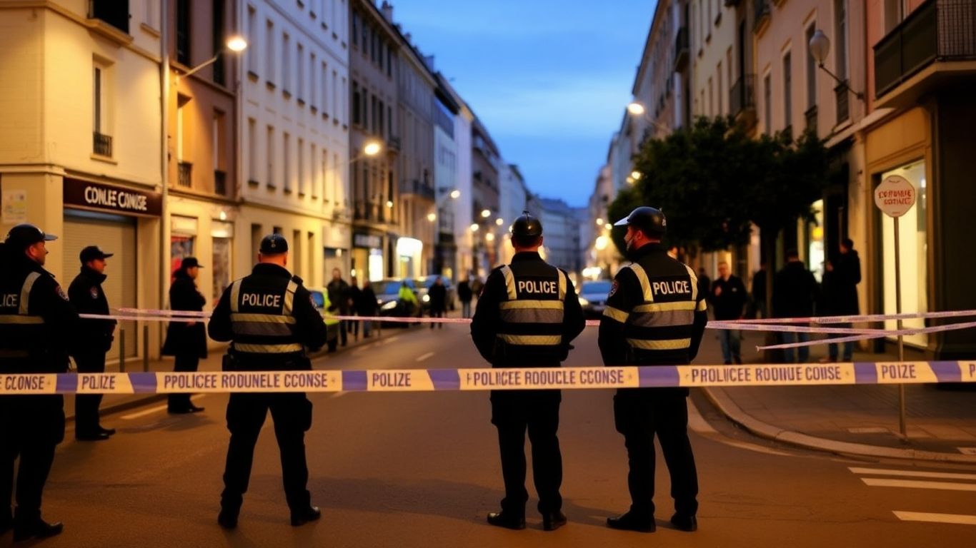 Police cordon dans le 8e arrondissement de Lyon