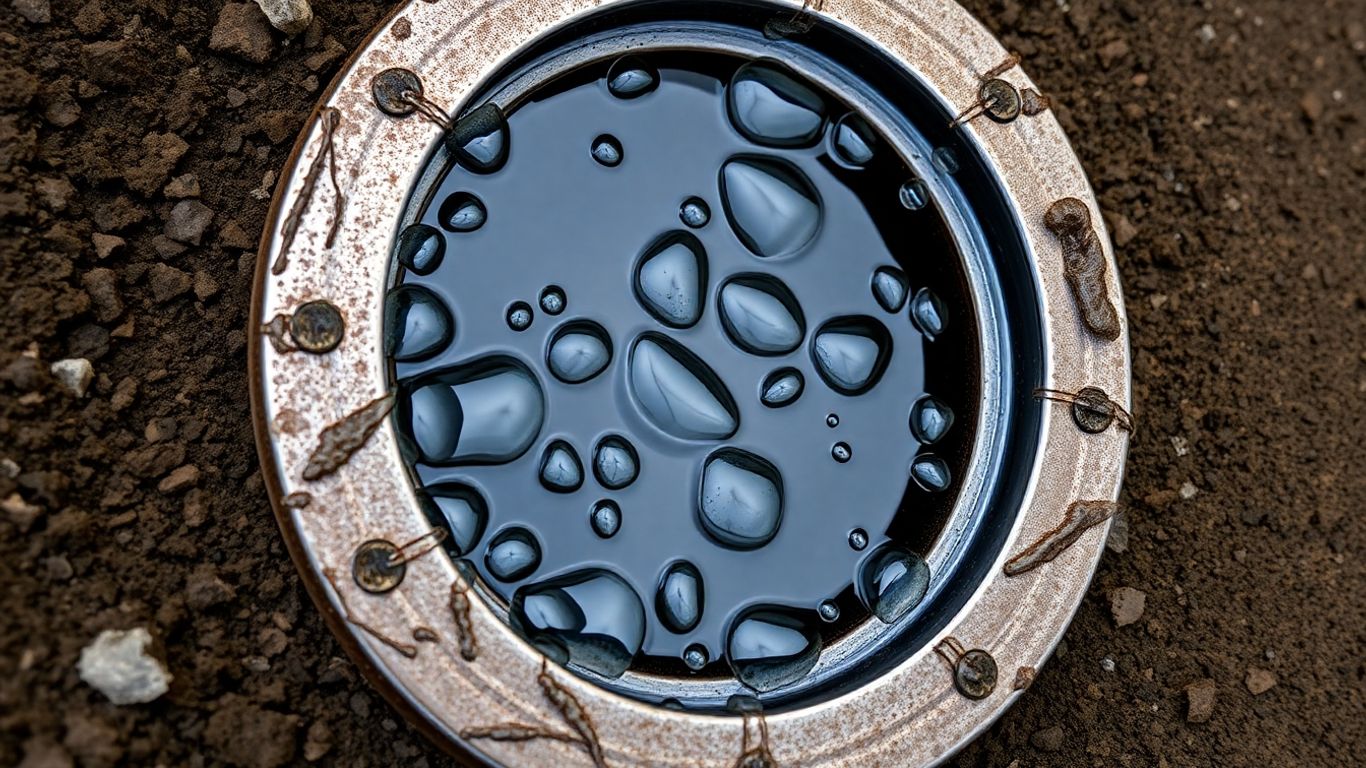 Intact well seal protecting against pollutants.