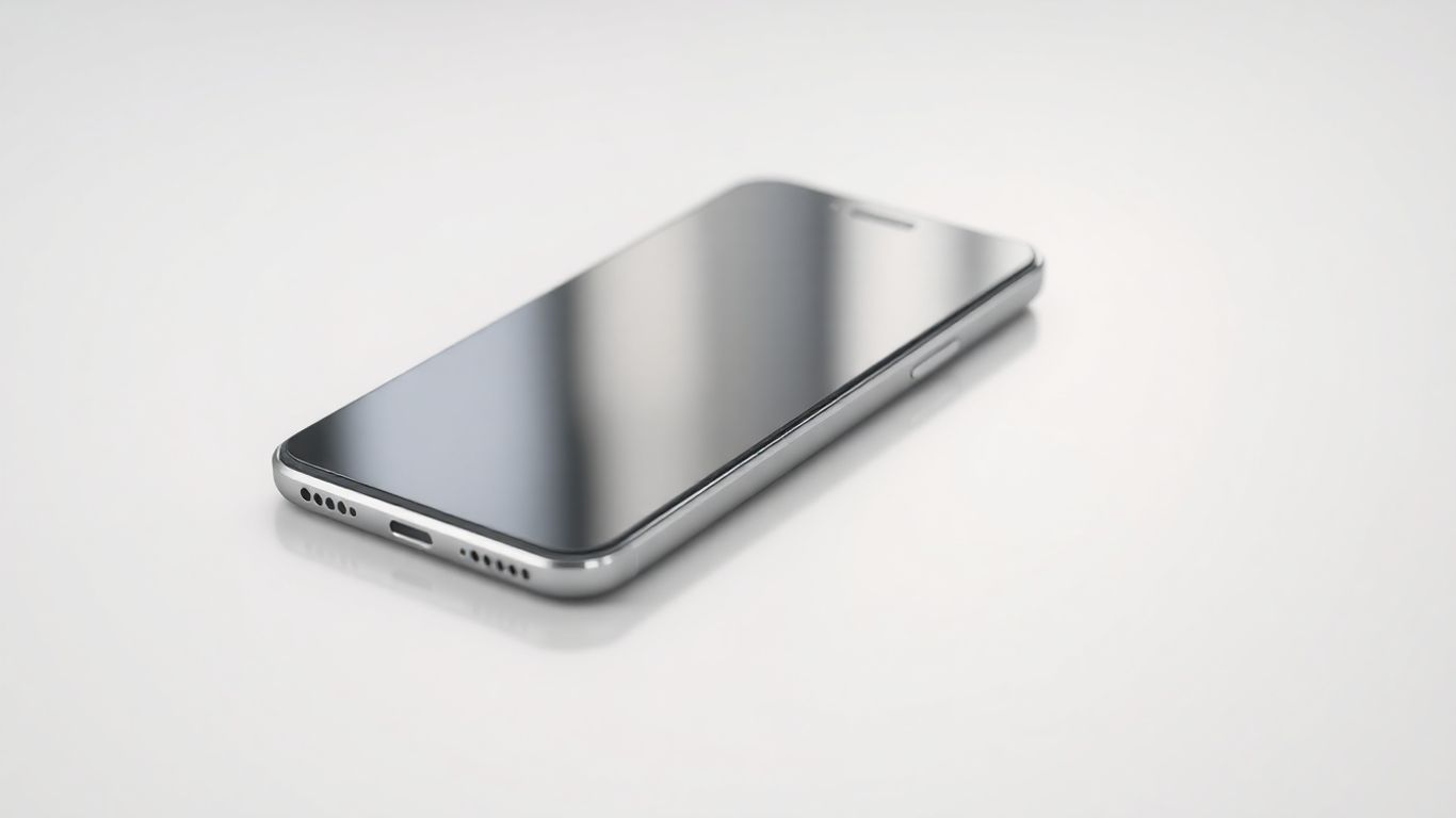 Celular moderno com design elegante e tela brilhante.